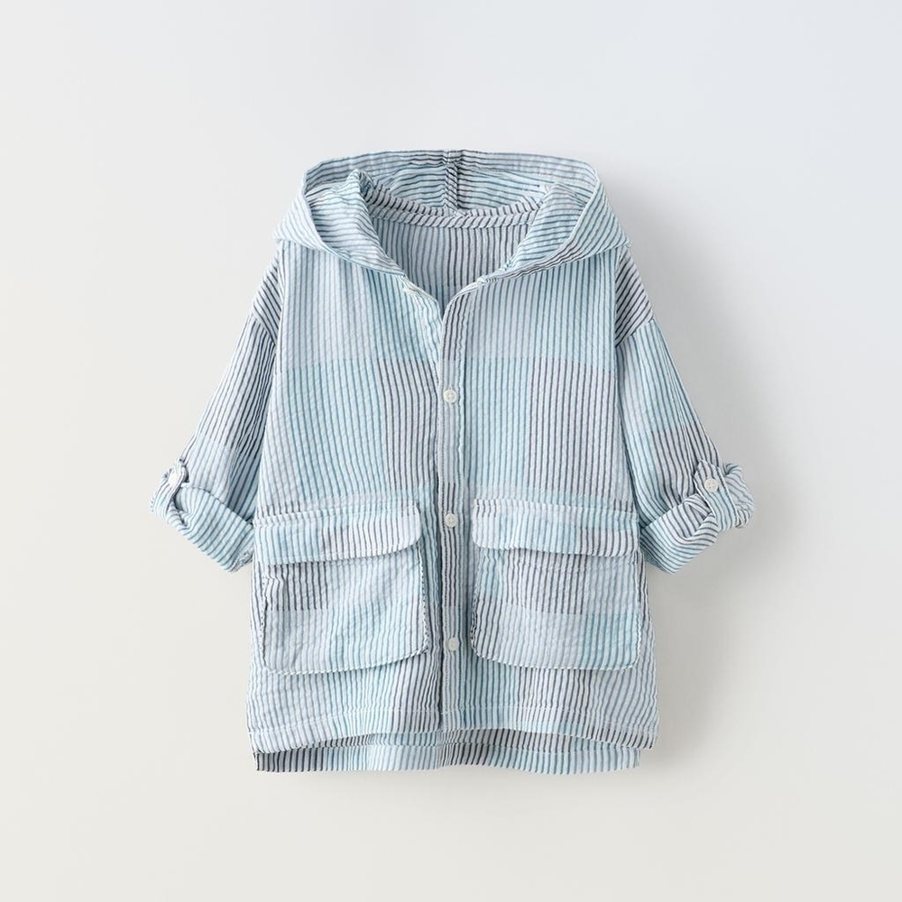 Zara | Blue and White Striped Shirt